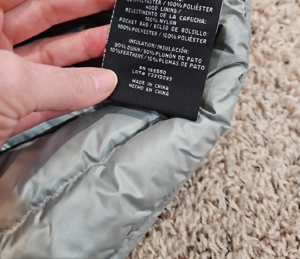 32 Degrees Women's Light Gray Sage Puffer Jacket. Packable - Picture 5 of 6